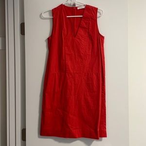 Everlane Red V-neck Shift Dress